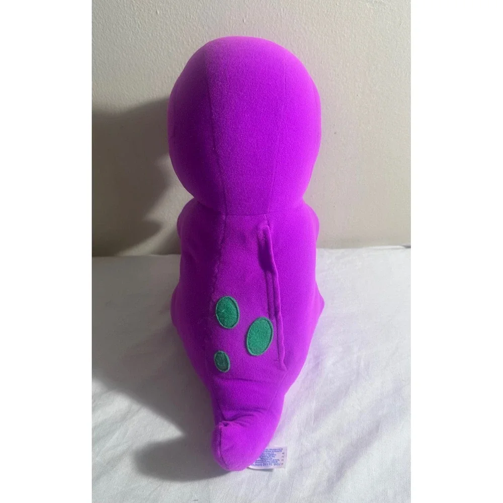 Vintage 1992 Playskool Talking Barney Talking Purple Dinosaur Plush Toy Works